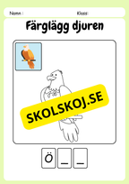 Färglägg, titta och skriv - Häfte
