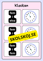 Klockan - Vi lär oss klockan (75 kort)