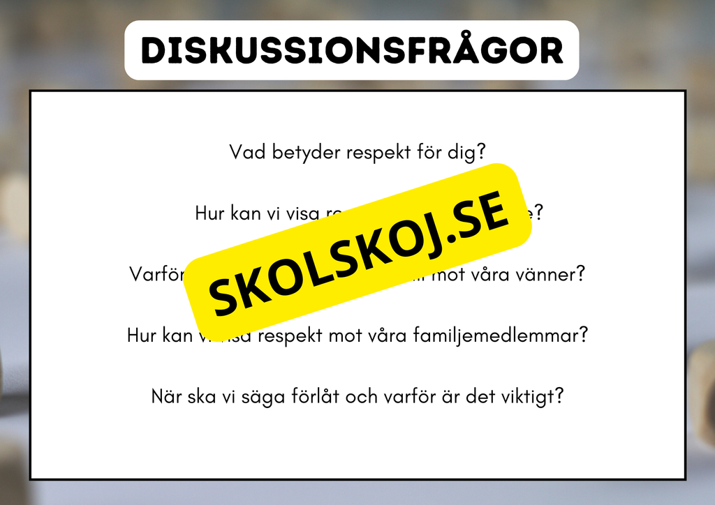 Att kunna visa respekt - Häfte + Diskussionsfrågor