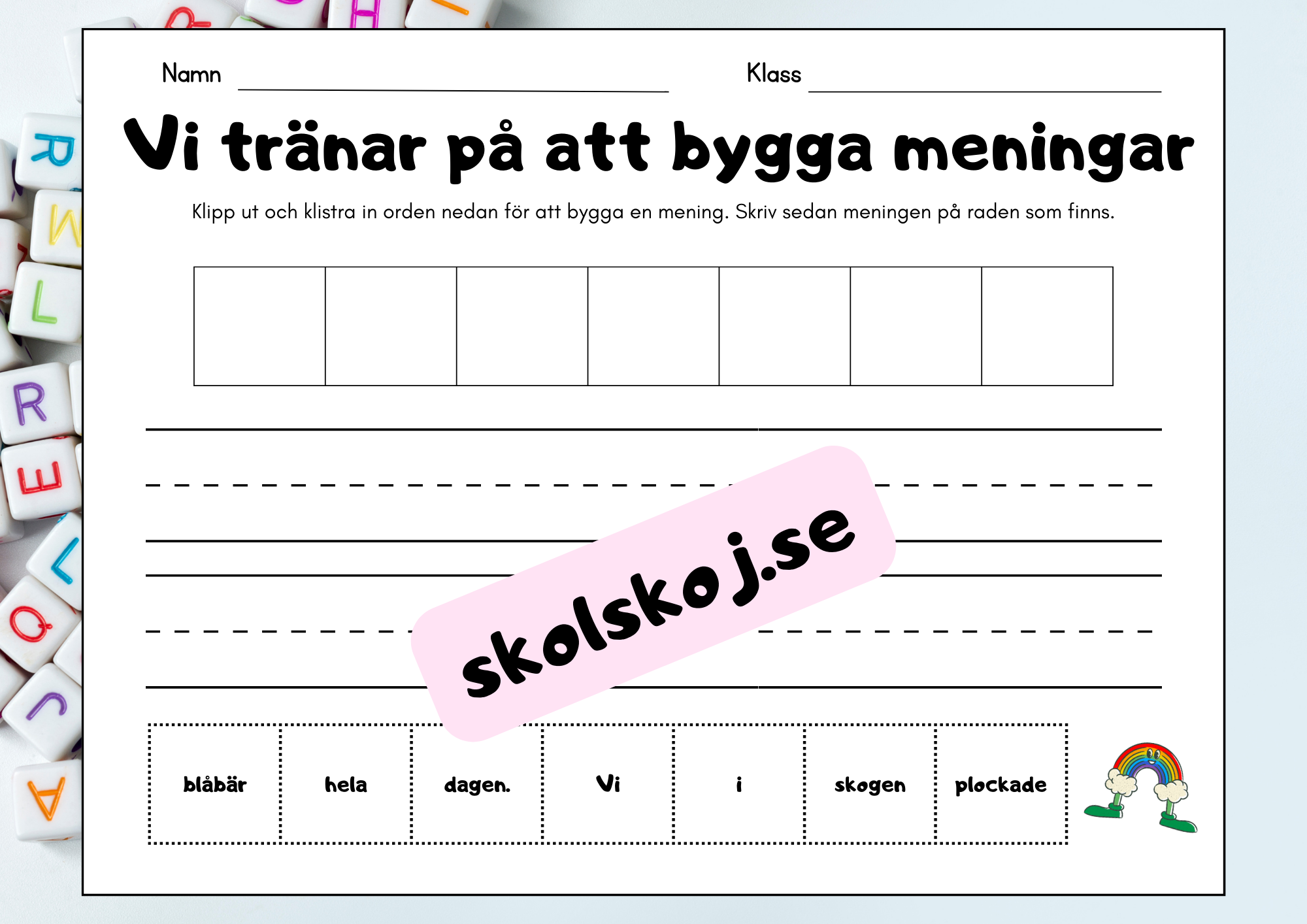 Vi tränar på att bygga meningar - Häfte