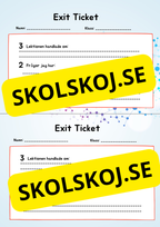 Exit ticket - Egen reflektion