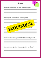 Vasatiden - Kungar, krig och vardagsliv - Årskurs 4 - 6