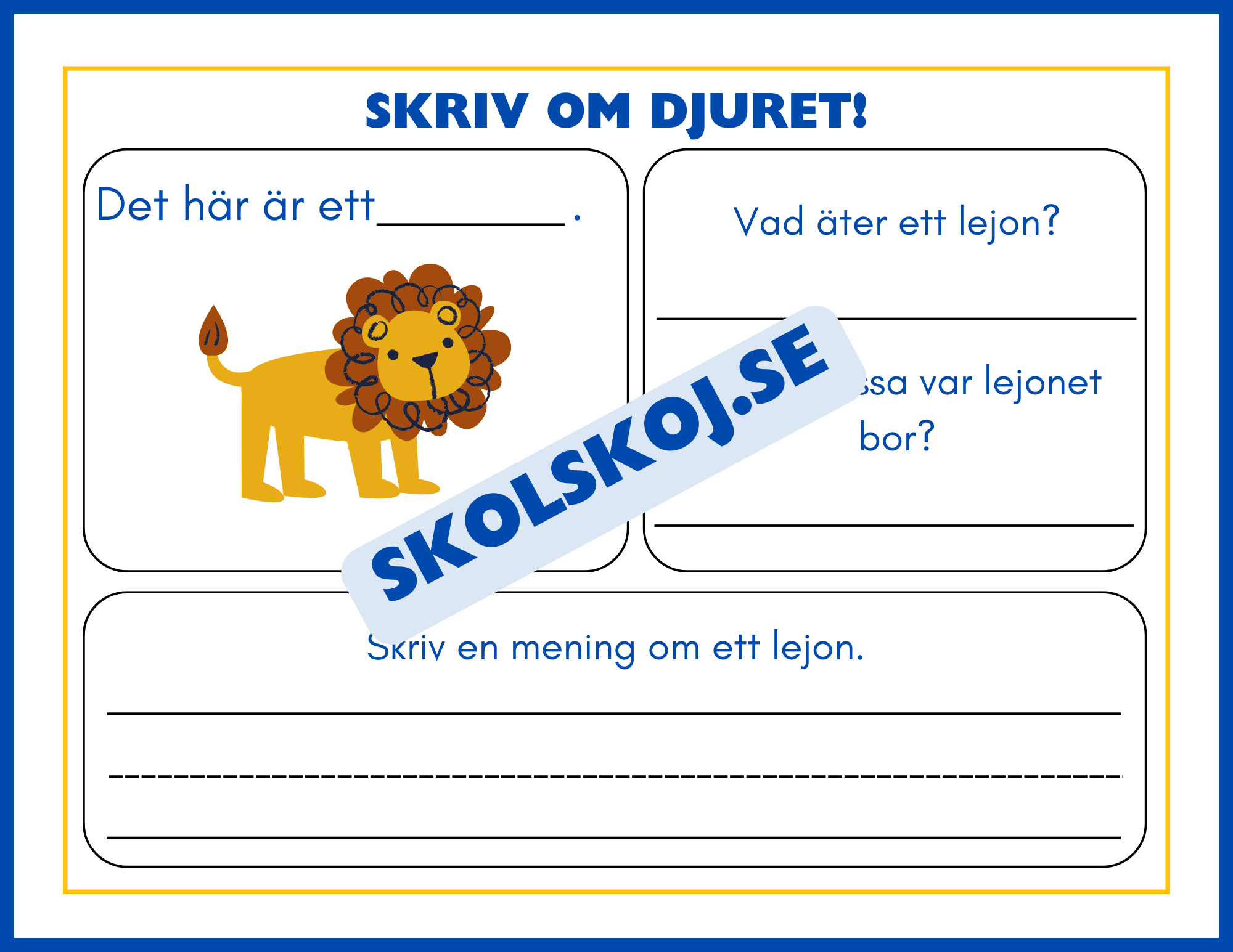 Skriv om djuret - Häfte