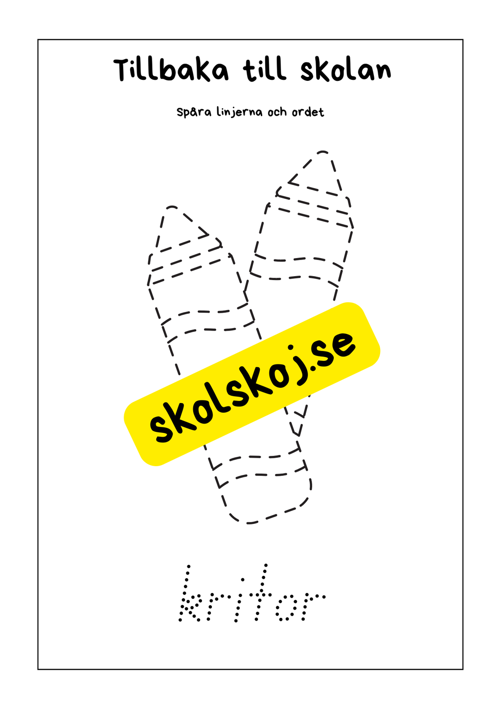 Tillbaka till skolan - Skrivträning