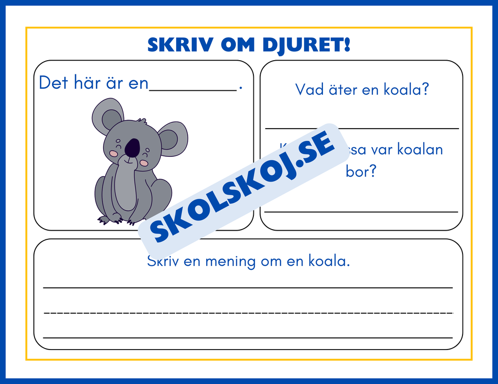 Skriv om djuret - Häfte