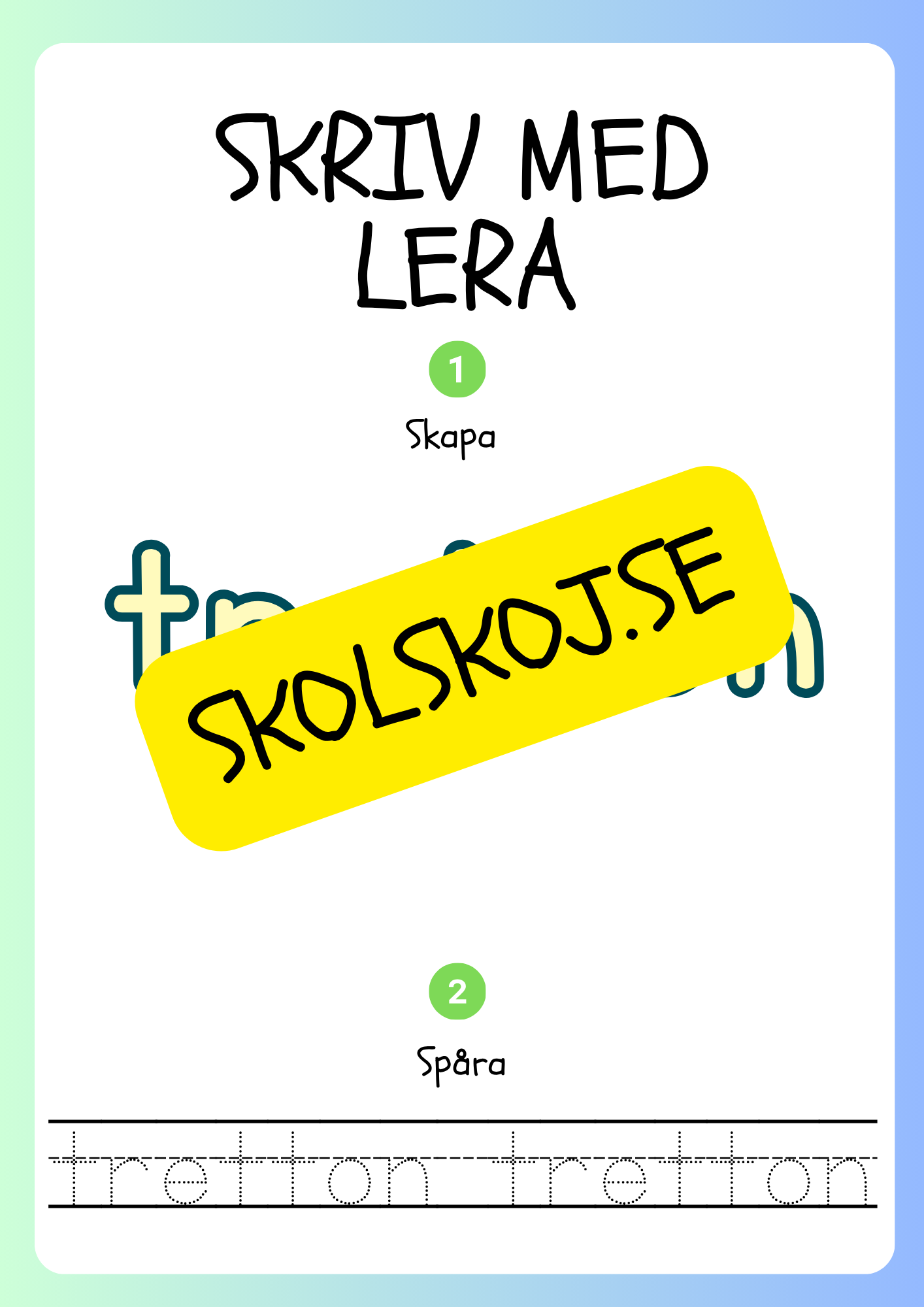 Skriv med lera - Siffror och tal - 1 - 20