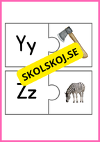 Pusselkort med bokstäver