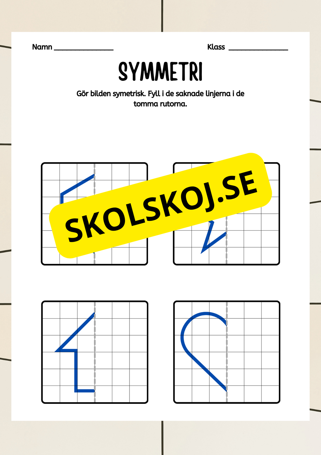 Symmetri - Blandade uppgifter