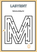 Bokstavslabyrint (hela alfabetet) - Versaler