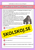 Läsförståelse - Djur- 14 texter