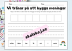 Vi tränar på att bygga meningar - Häfte