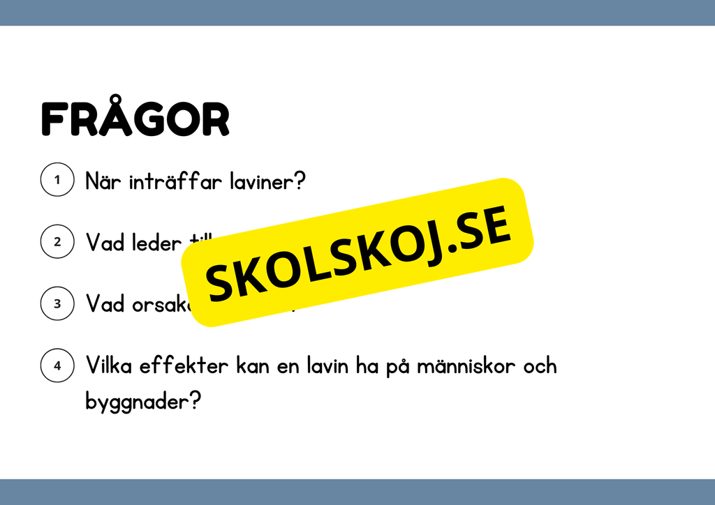 Naturliga katastrofer - Läsförståelse