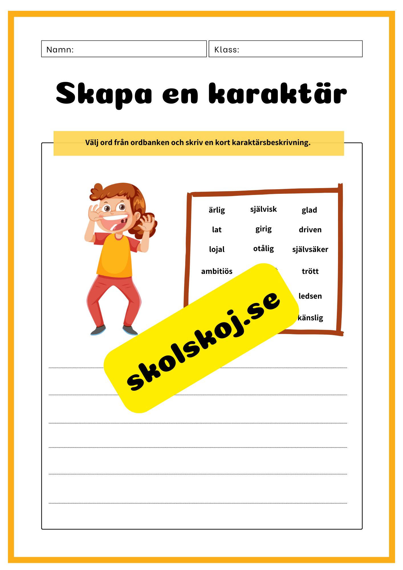 Skapa en karaktär