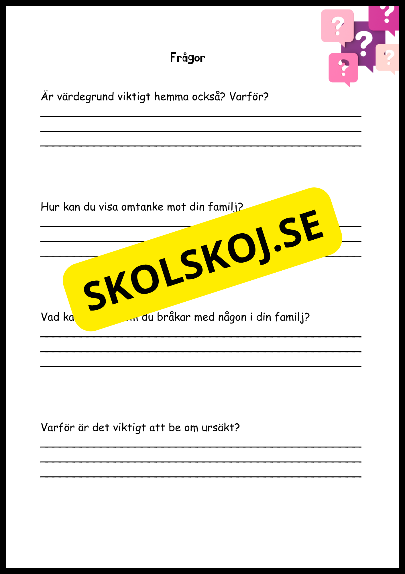 Värdegrund - I skolan, hemma och för framtiden