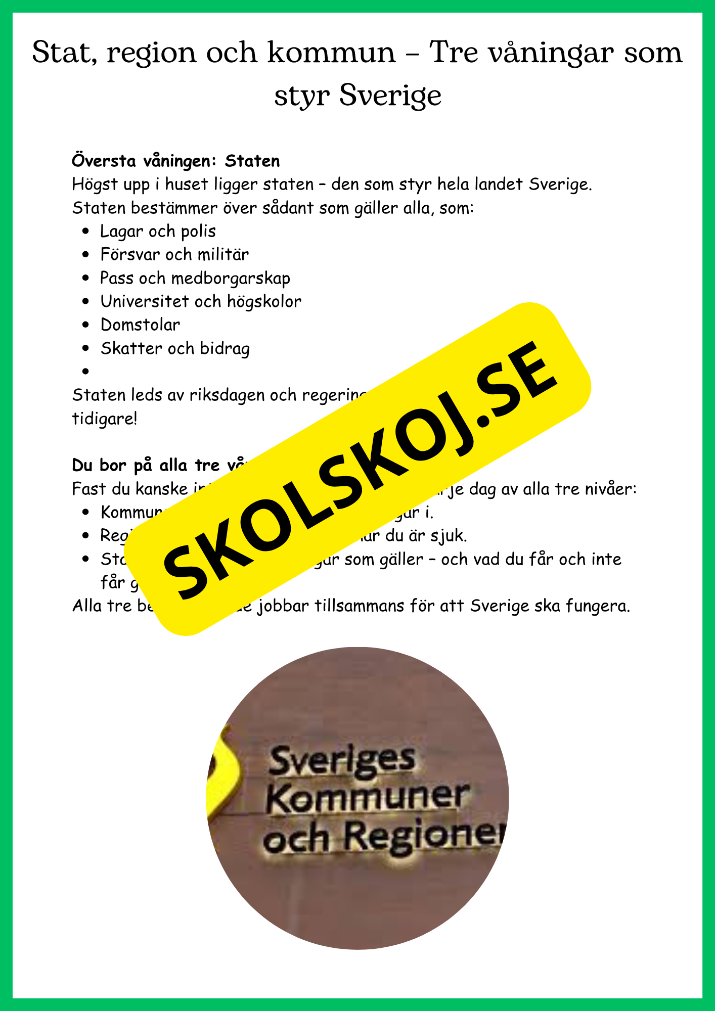 Så styrs Sverige – Enkla fakta om demokrati, val och makt