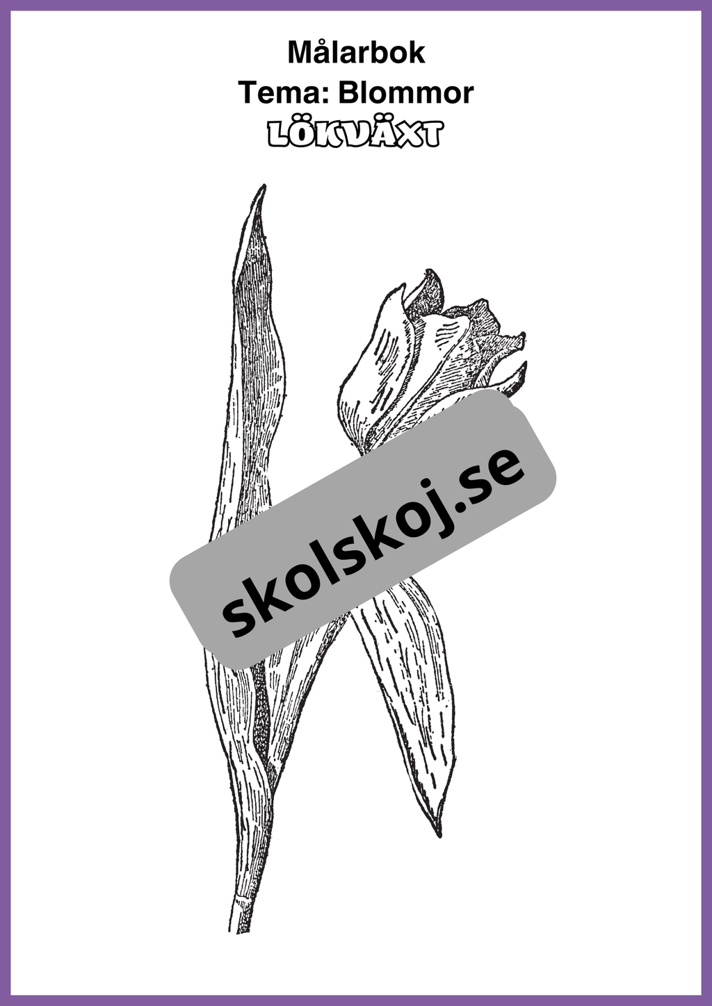 Målarbok - Tema blommor