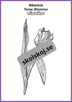 Målarbok - Tema blommor