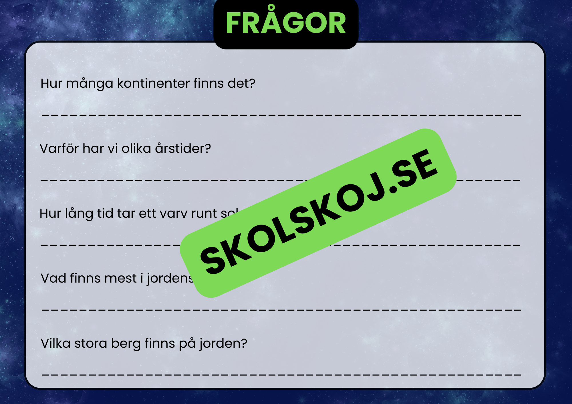 Jorden - Vårt hem - Utforska jorden