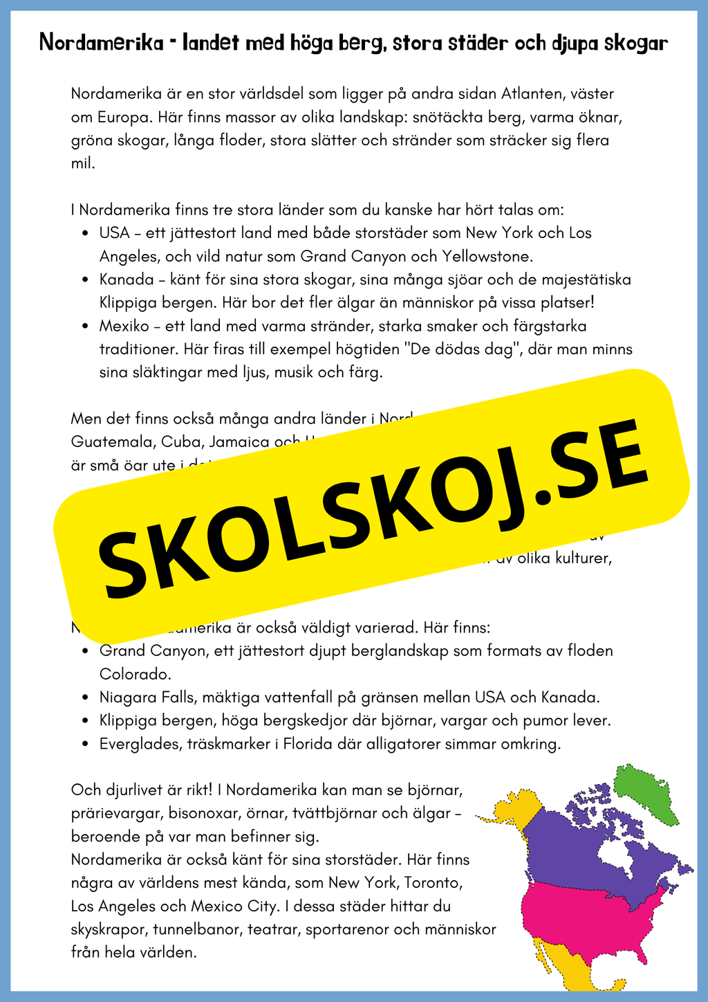 Upptäck världen - En resa genom världsdelar och världshav - Årskurs 3 - 6