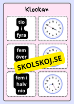 Klockan - Vi lär oss klockan (75 kort)