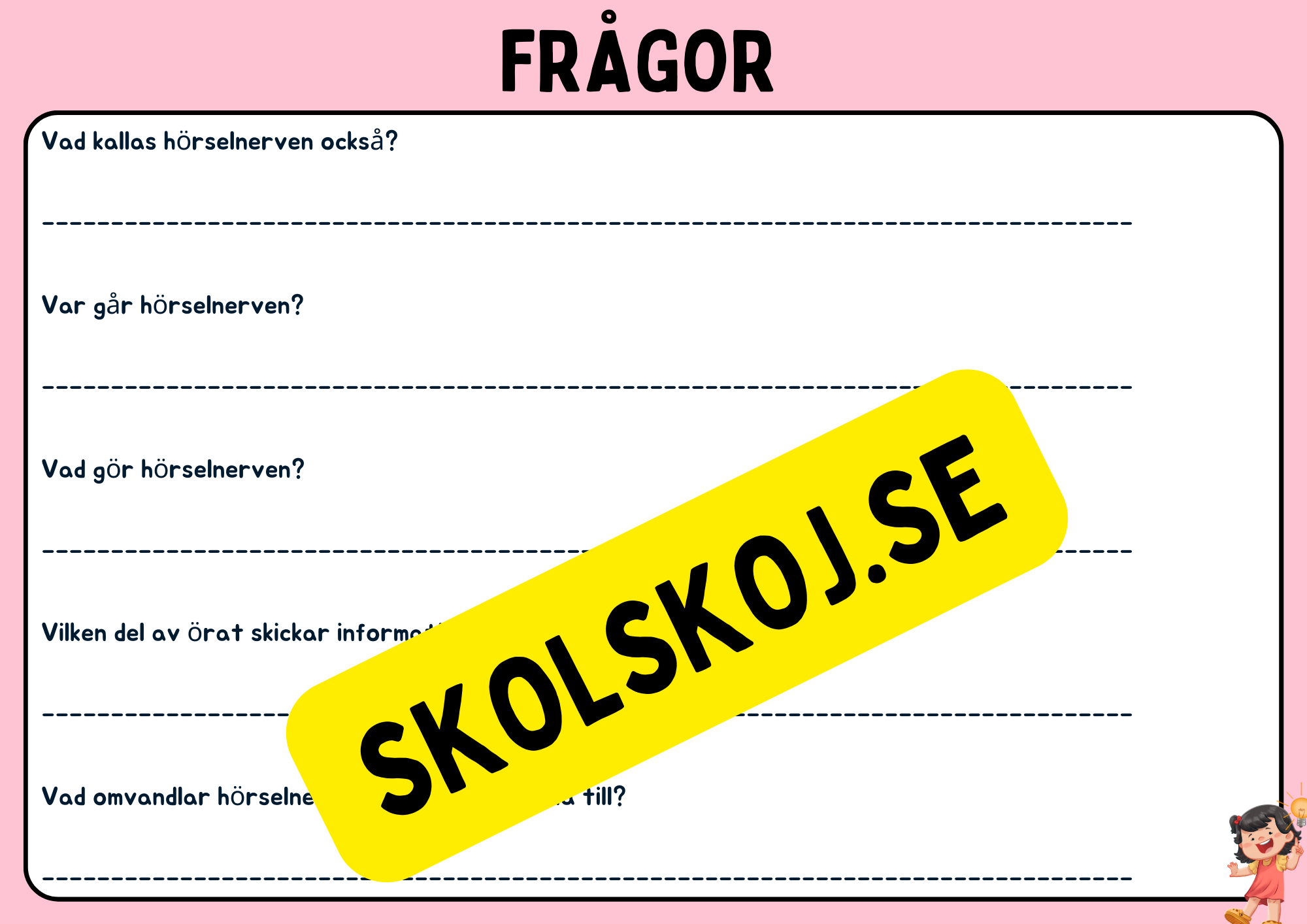 Örats delar - Presentation + Frågor
