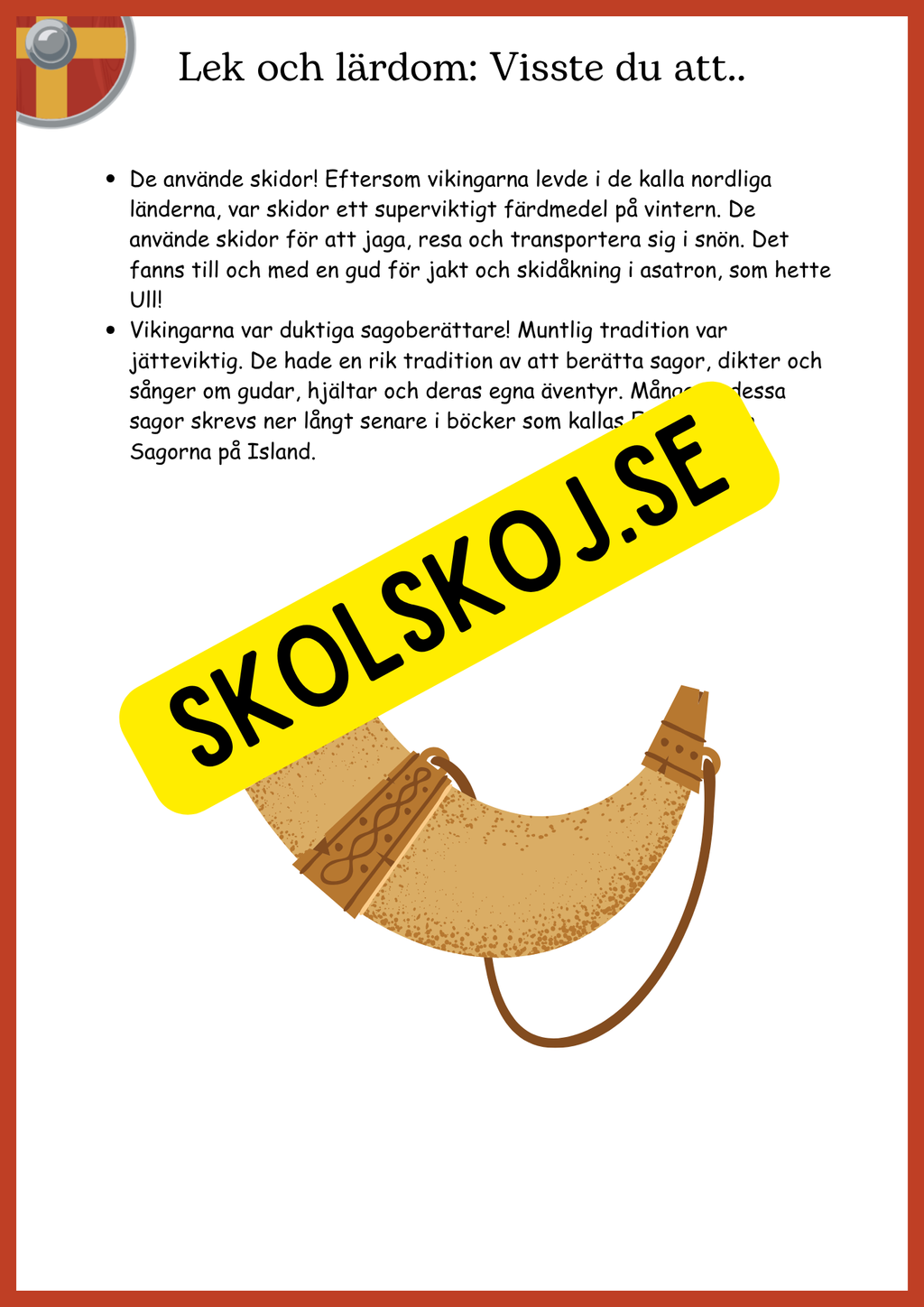 Vikingatiden - Mitt stora äventyrshäfte - Åk 4 - 6