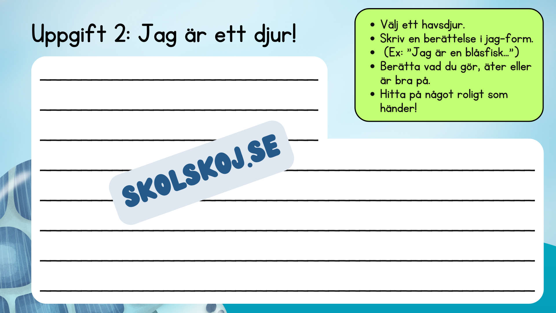 Roliga havsdjursfakta + roliga uppgifter