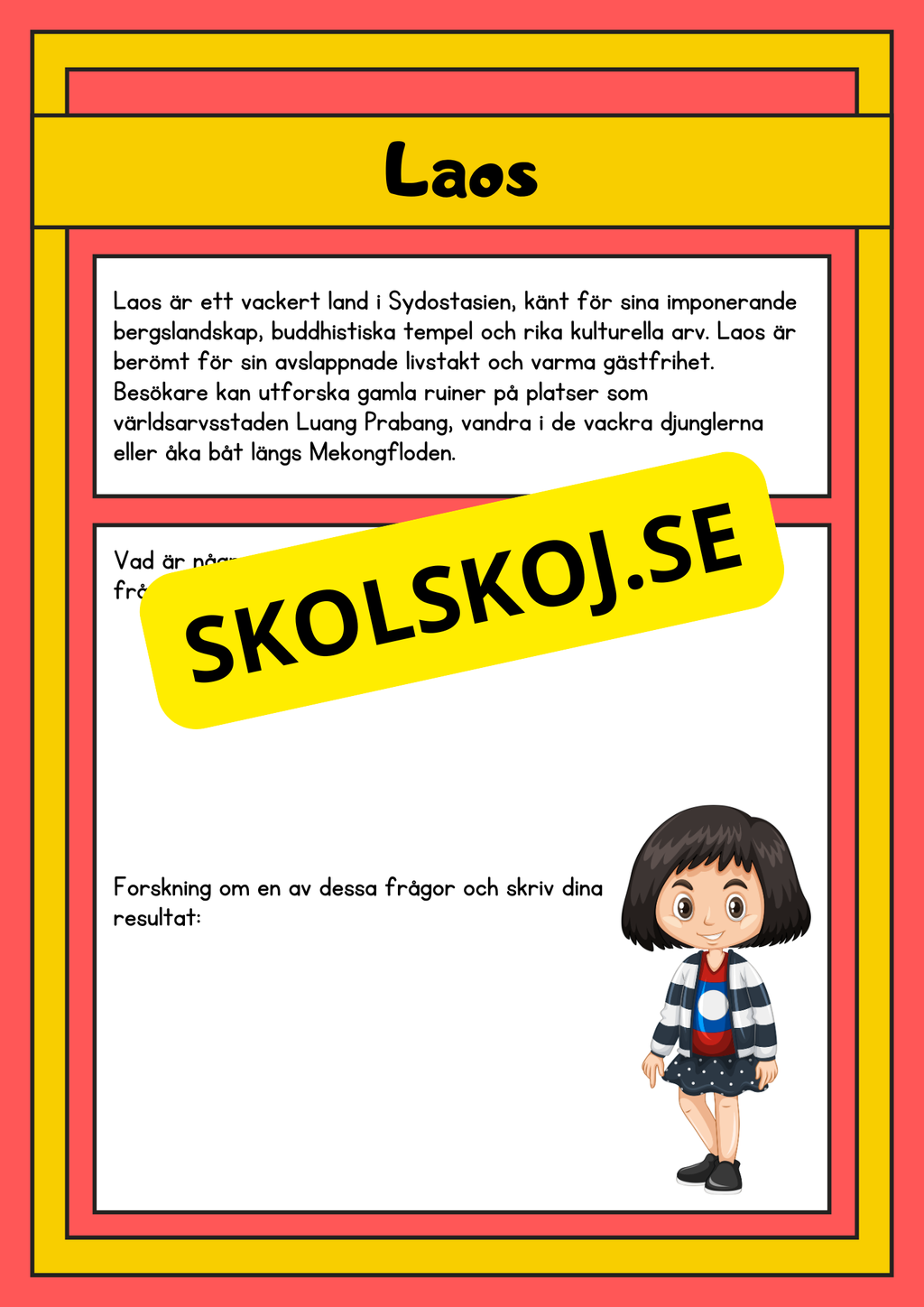 Upptäck världen - Fakta och läsförståelse - 29 sidor