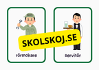 Flashkort - Tema yrke - A5 format