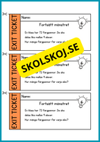 Exit ticket - Årskurs 4 - 5