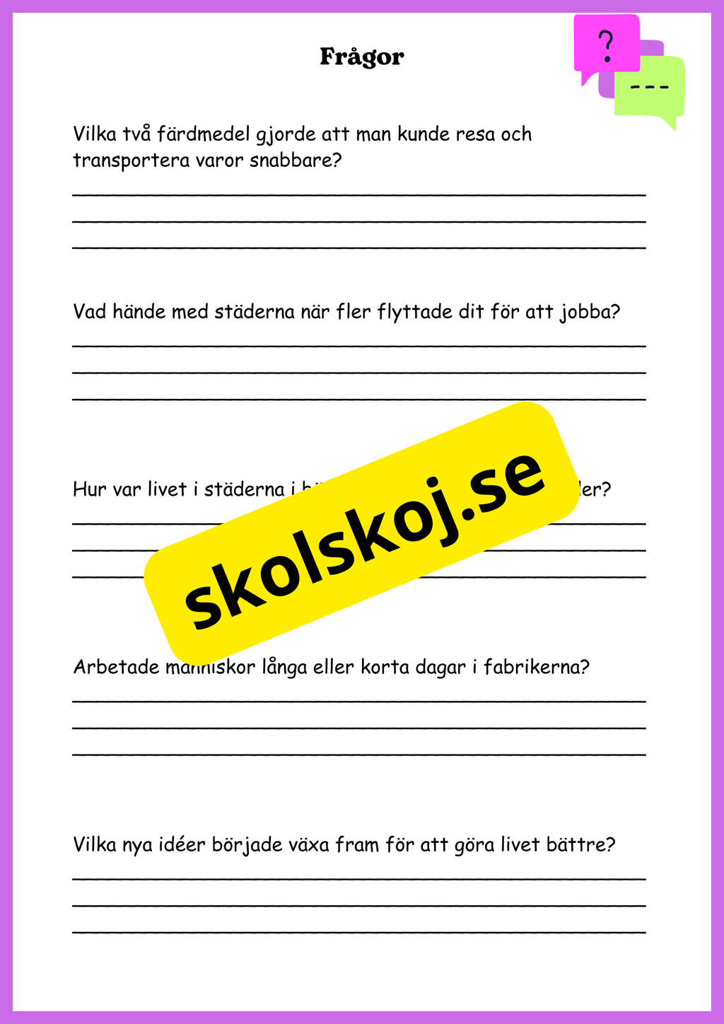 Industriella revolutionen - Hur världen formades - Åk 7 - 9