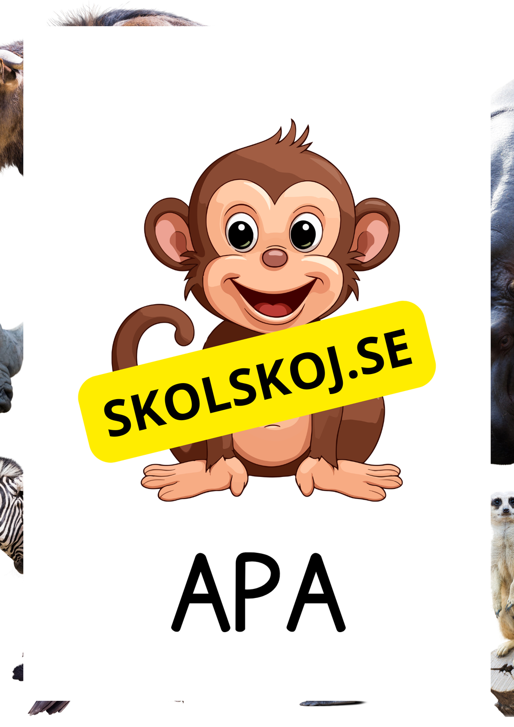 Vilda djur - Bildkort
