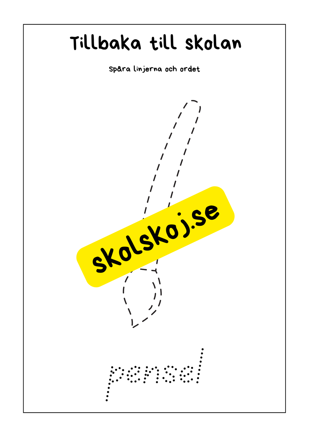 Tillbaka till skolan - Skrivträning