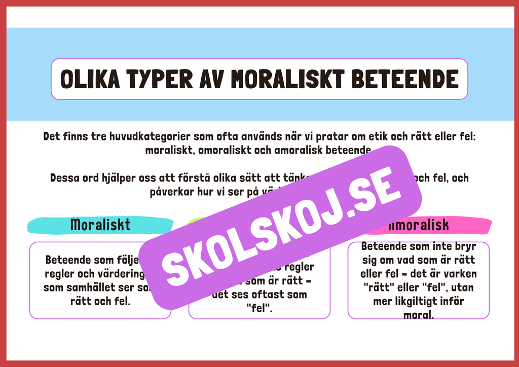 Etik och moral - Häfte