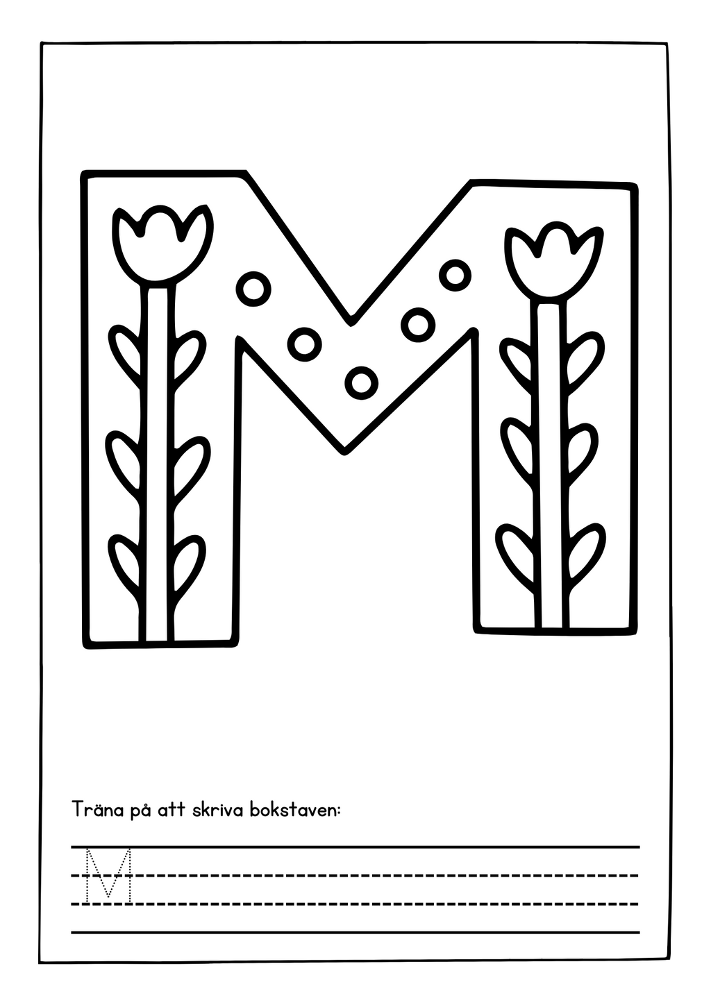 Alfabetet skriv- och målarbok