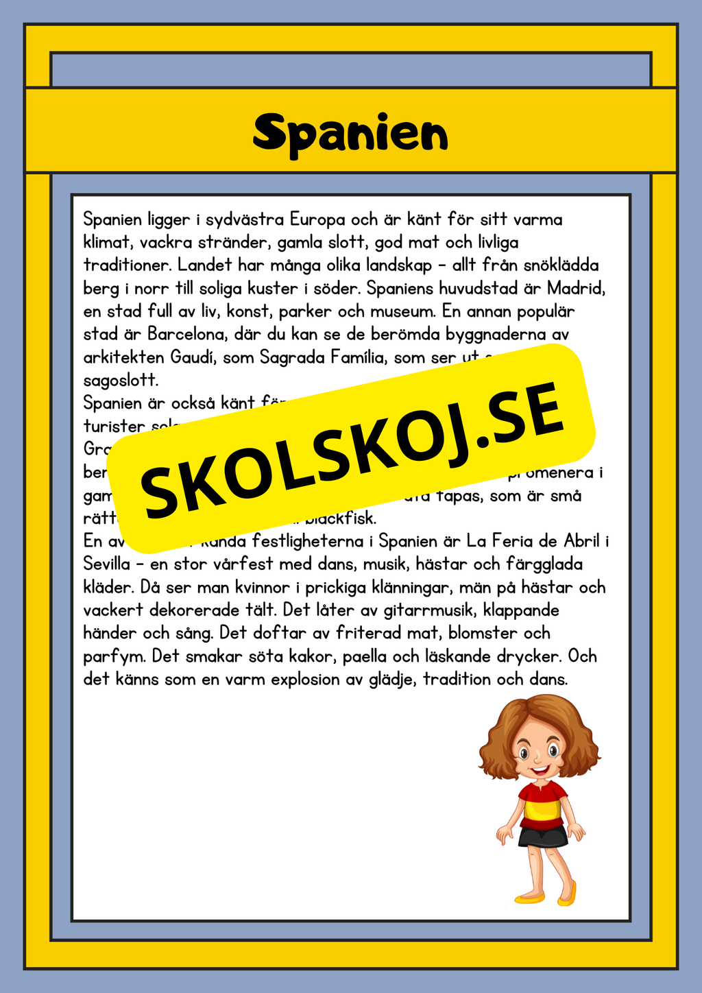 Upptäck världen - Fakta och läsförståelse - 29 sidor