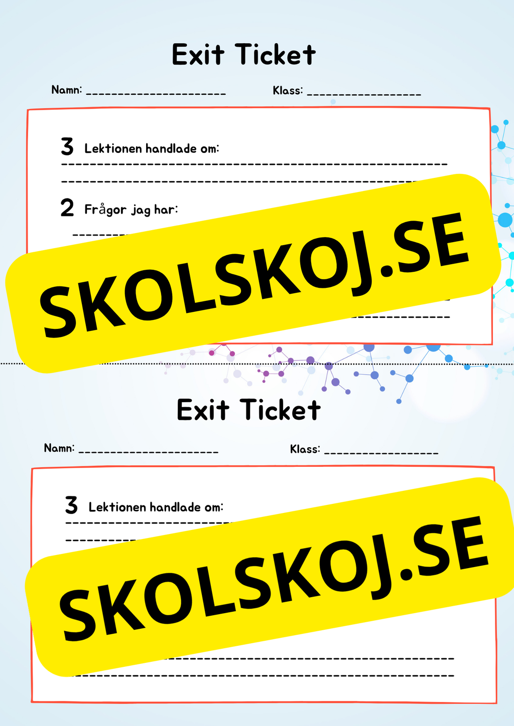 Exit ticket - Egen reflektion