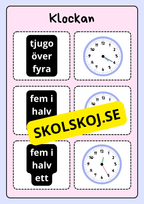 Klockan - Vi lär oss klockan (75 kort)