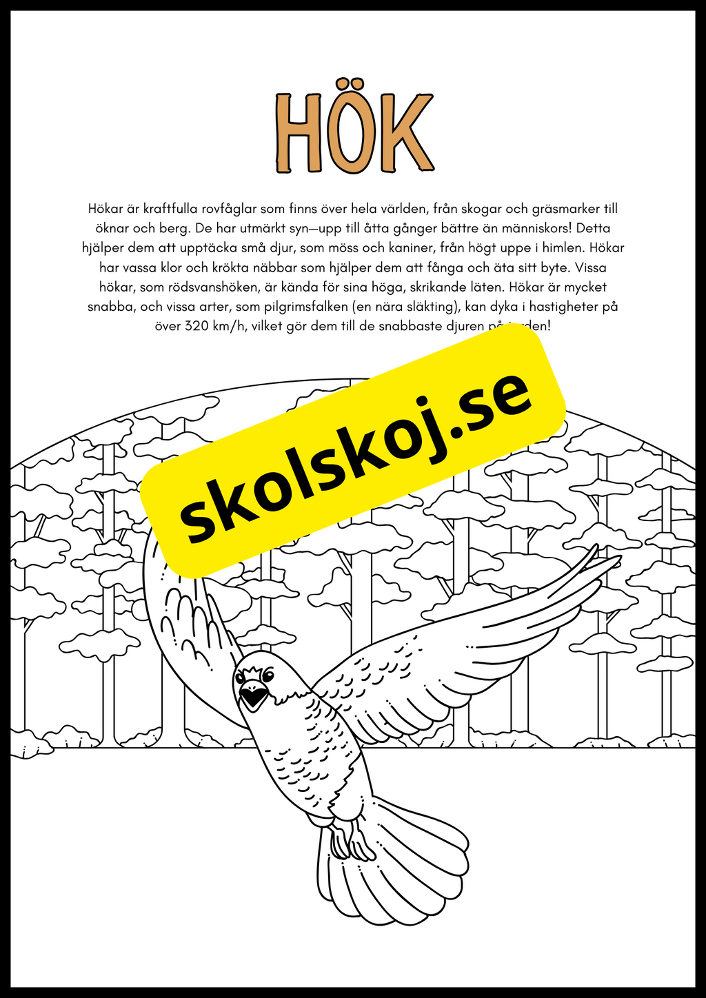 Vilda djur fakta och målarbilder