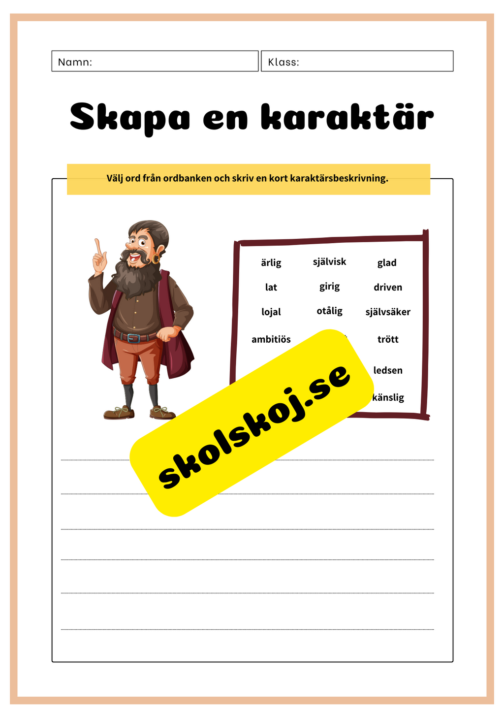 Skapa en karaktär