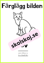 Färglägg bilderna - Skriv ordet