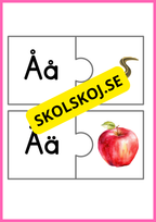 Pusselkort med bokstäver