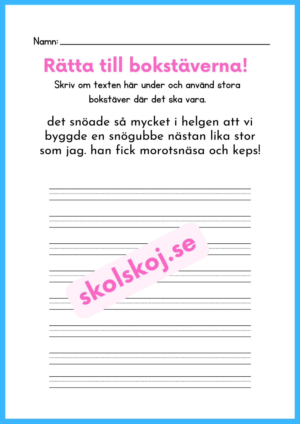 Rätta till bokstäverna