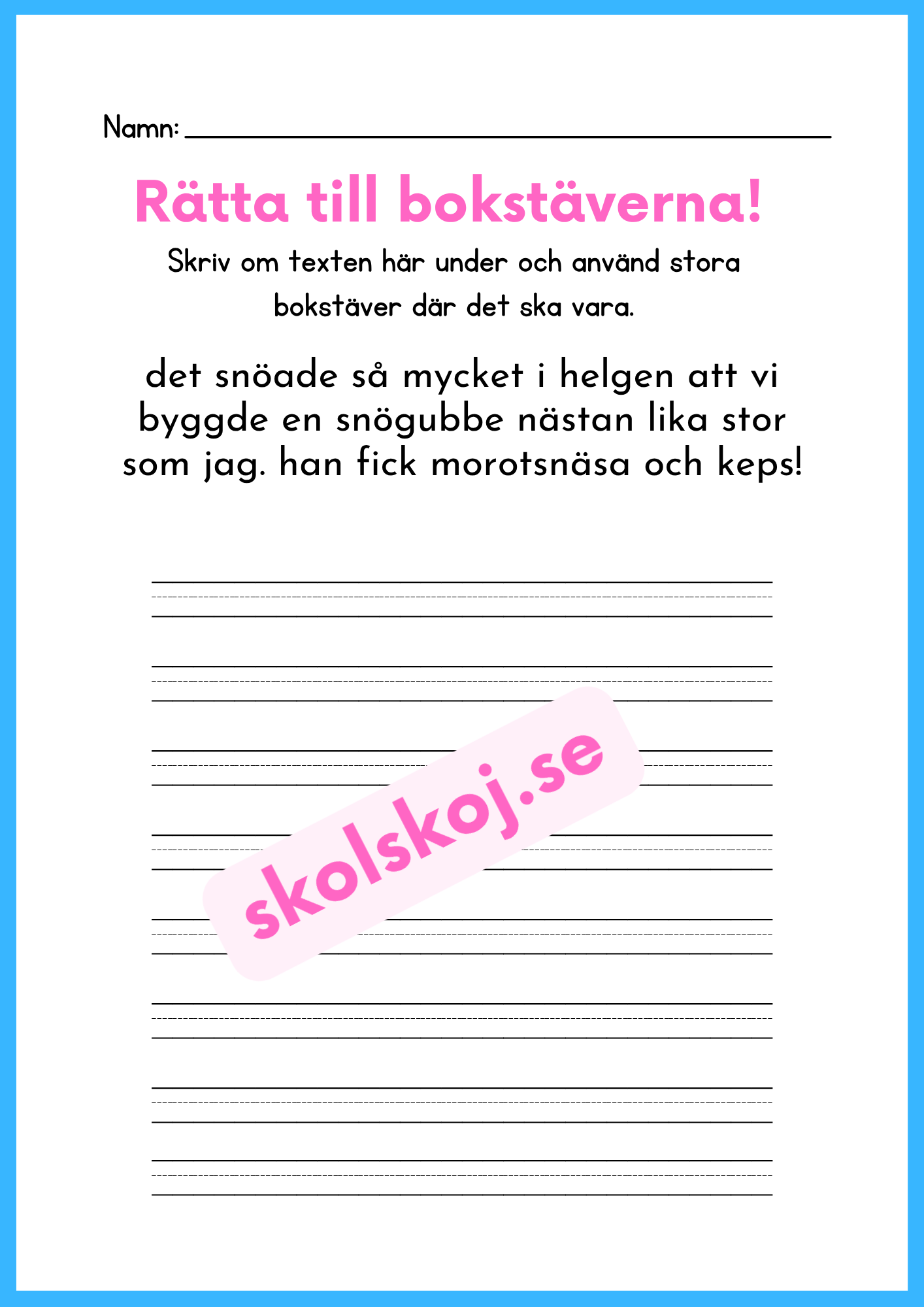 Rätta till bokstäverna