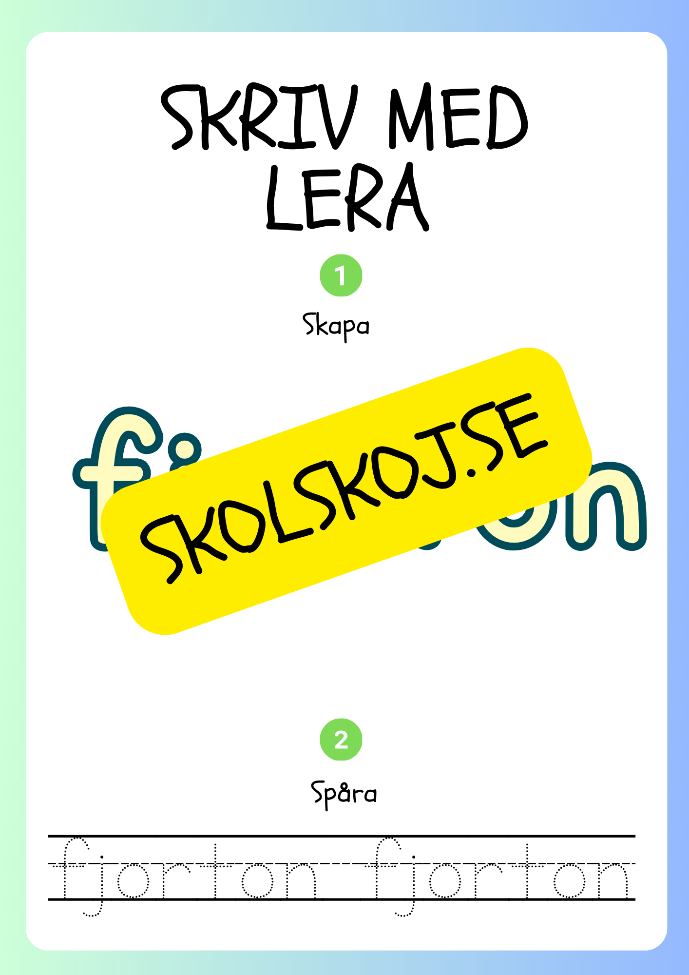 Skriv med lera - Siffror och tal - 1 - 20