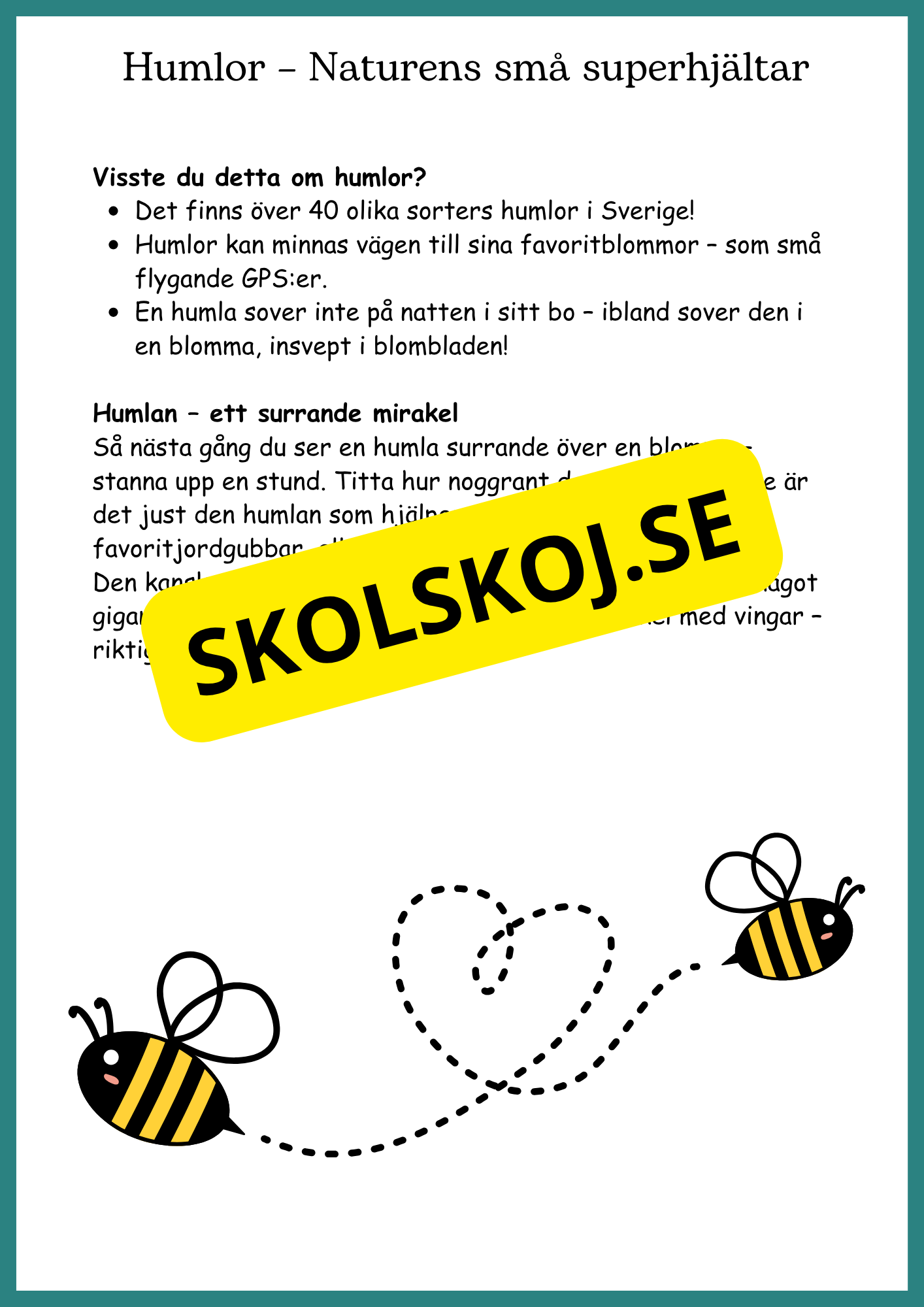 Djur och natur - Årskurs 4 - 6