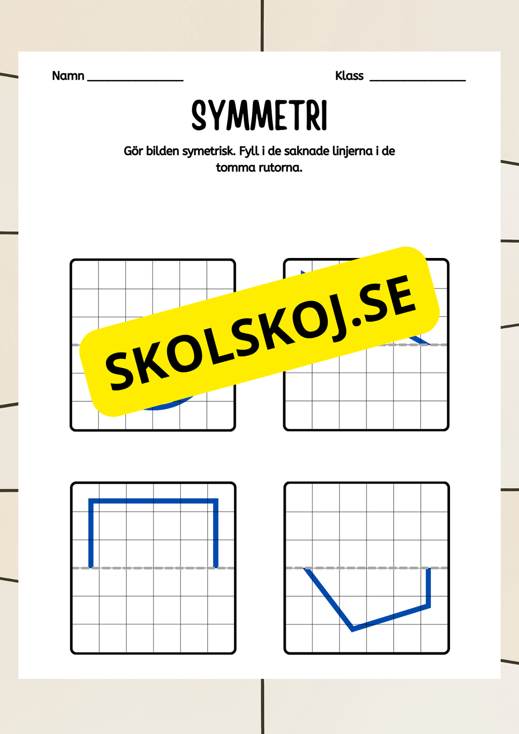 Symmetri - Blandade uppgifter