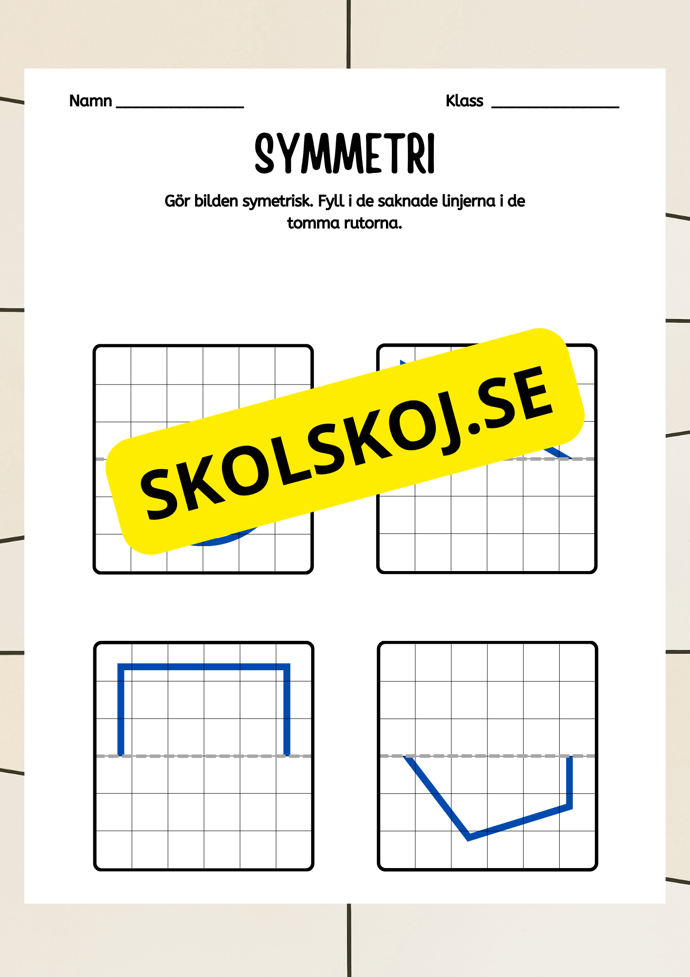 Symmetri - Blandade uppgifter