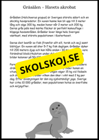 Sveriges landskapsdjur - Häfte - Årskurs 4 - 6 (17 sidor)