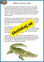Livets fantastiska resa på jorden - Fakta + frågor - Åk 4 - 6